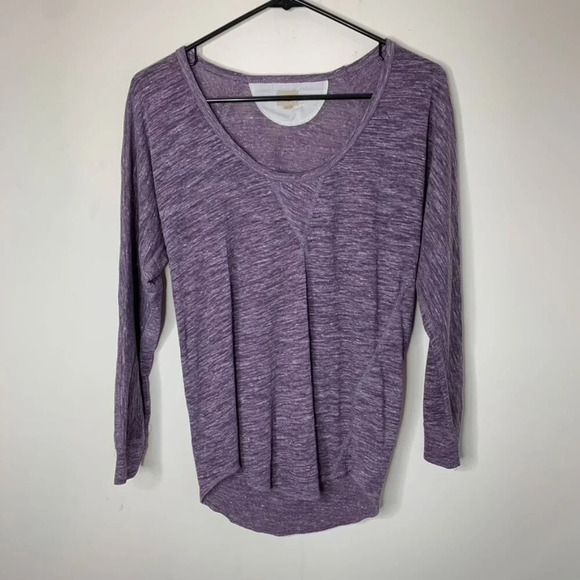 Aritzia Wilfred Free Top Henley 3/4 length sleeve Purple y2k 2000s Size XS - Picture 5 of 15